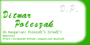 ditmar poleszak business card